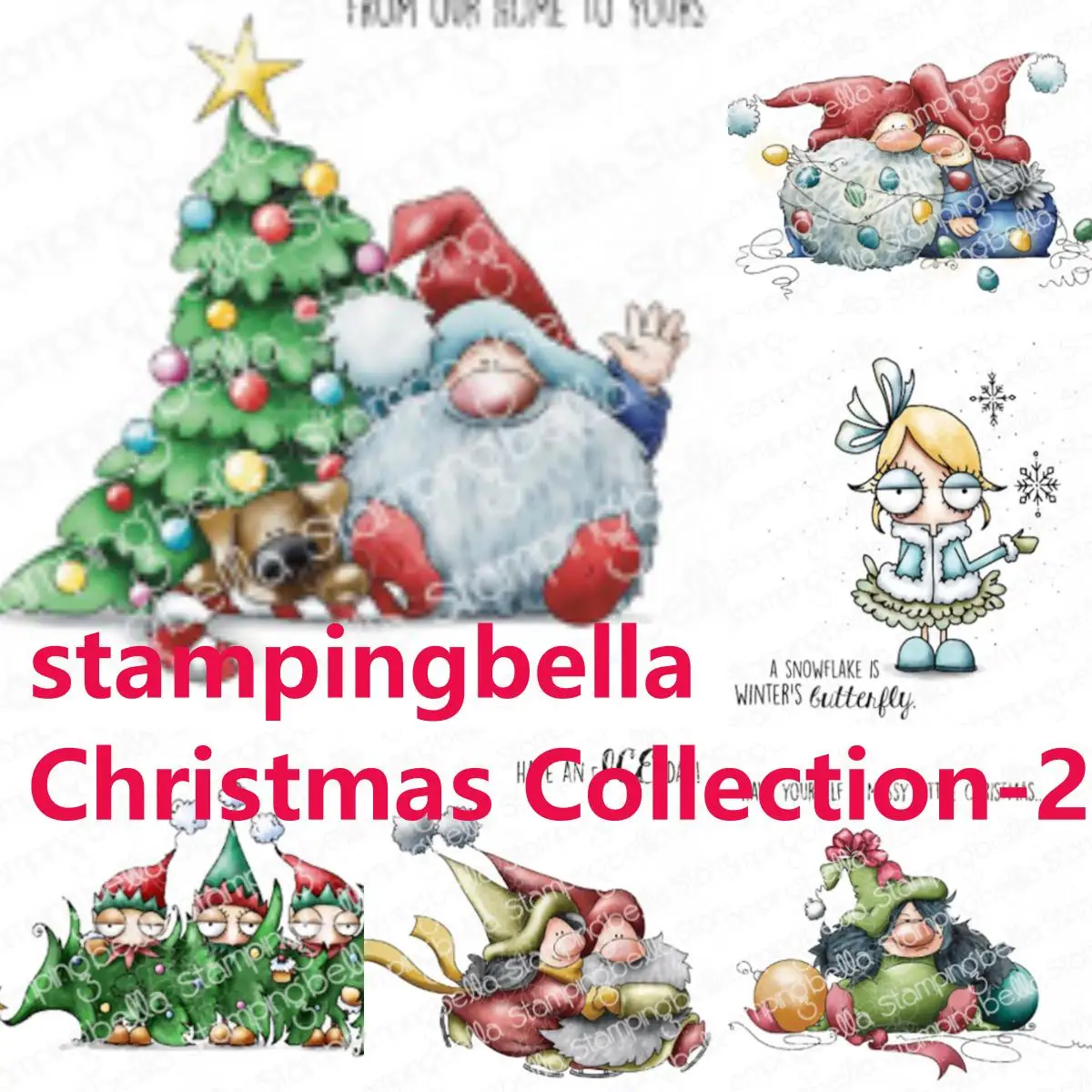 크리스마스 소년이 선물을 들고 있는 2025년 신상 우표 공예 엠보싱 종이 인사..