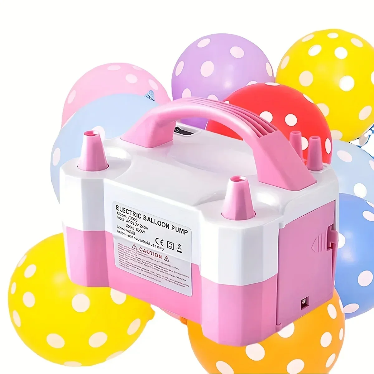 1pc - Electric balloon pump, balloon blowing machine, inflation pump, double hole automatic inflation machine, balloon filling