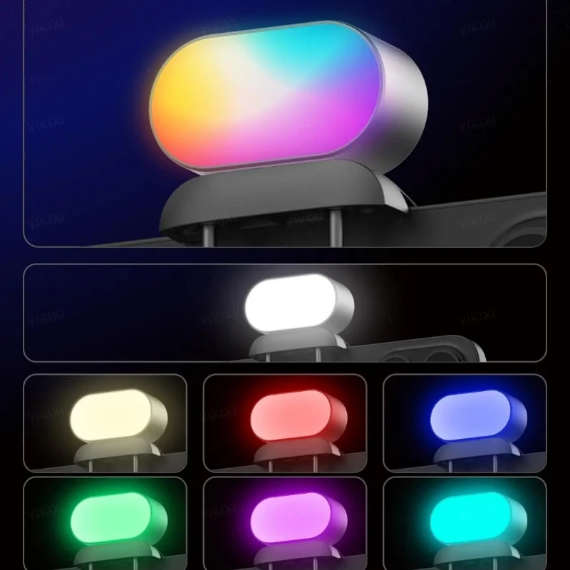 Mini RGB المغناطيسي ملء الضوء 3-stop سطوع 7 تعديل اللون Gimbal LED فيديو التصوير الفوتوغرافي ضوء للهاتف Selfie