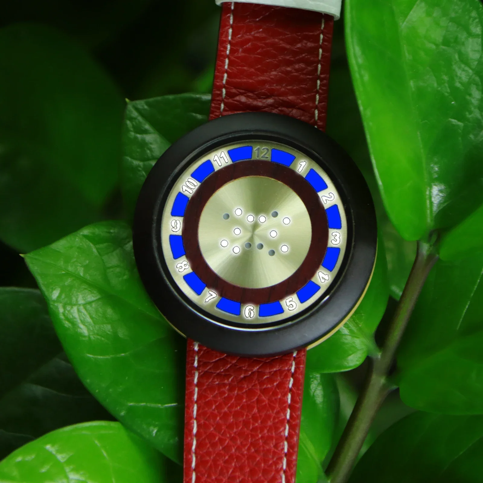 KityKiss new K8090 couple electronic watch touch screen nightlight fashion casual couple wood watch anniversary graduation gift