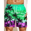 New Summer Harajuku 3D Cocoanut Trees Printing Beach Shorts Palm Tree Graphic Board Shorts For Men Hawaiian Cool Swimming Trunks 4