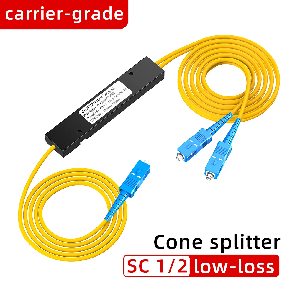 SAIVXIAN PLC Splitter SC FC APC UPC 1X2 PLC Fiber Optical Splitter SC/UPC PCL Taper Type Splitter Computer Cable Cord Slee