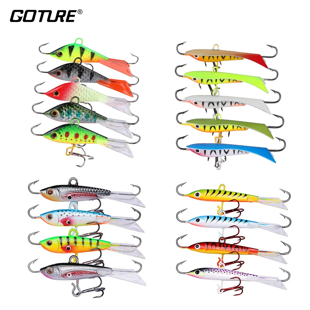 GotureIceFishingLureBalancerSetLeadJiggingBaitWinterIceFishingJigArtificialBait