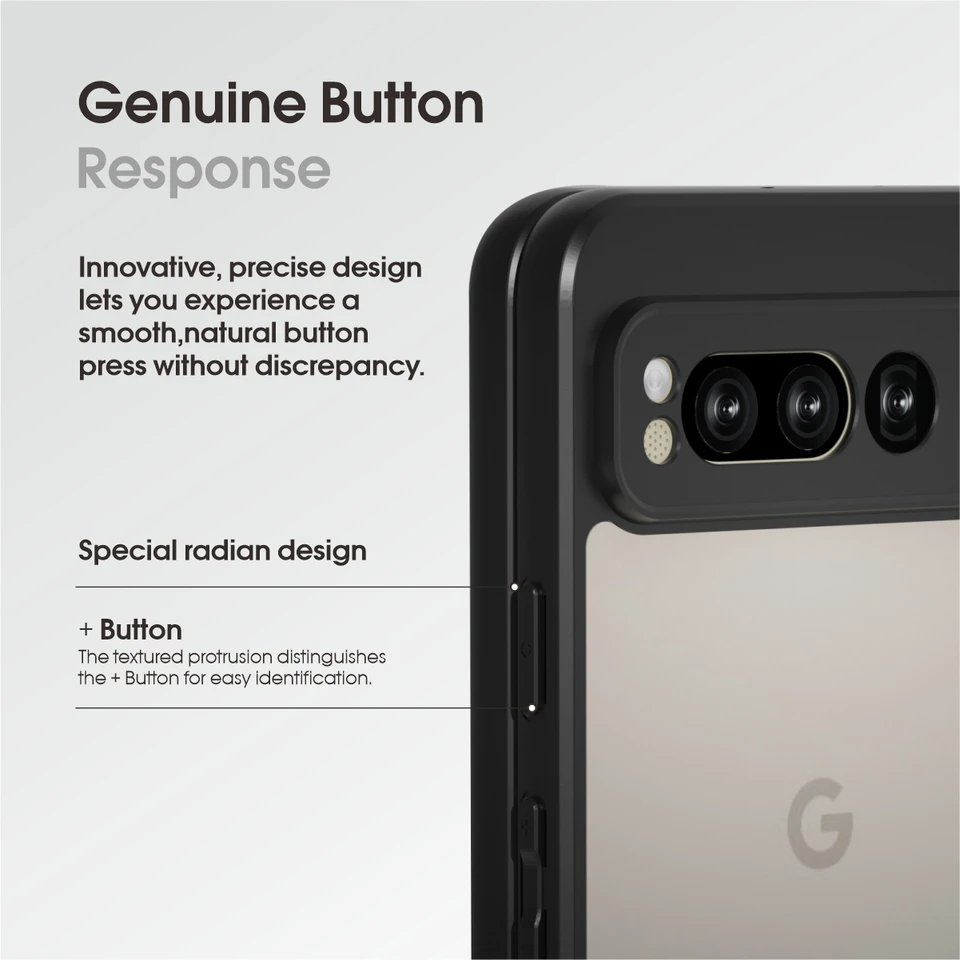Coque Google Pixel Fold [Antichoc [Transparent Givré] Housse en TPU flexible avec [Anti-rayures] Protection contre les chutes militaire]  202192403