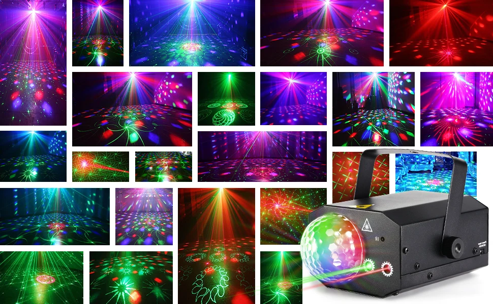 Luzes da Festa de Discoteca Lâmpada Bola Palco Som Ativado Natal Clube Bar Casamento Aniversário Projetor Estroboscópica dj Led Luz 2 Computers & Electronics