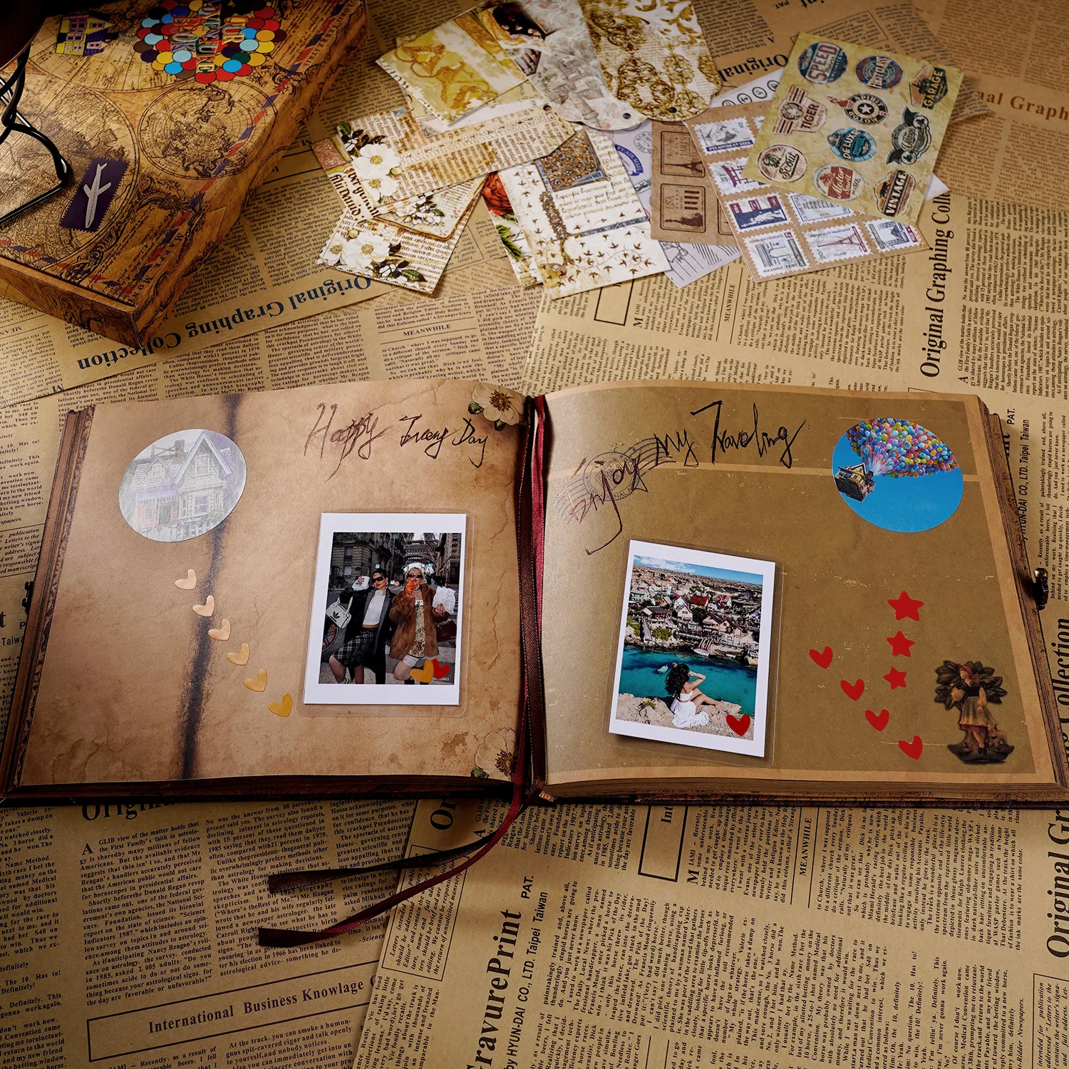 Adventure Book Scrapbook Valentines Scrapbook Gift for Him and Her