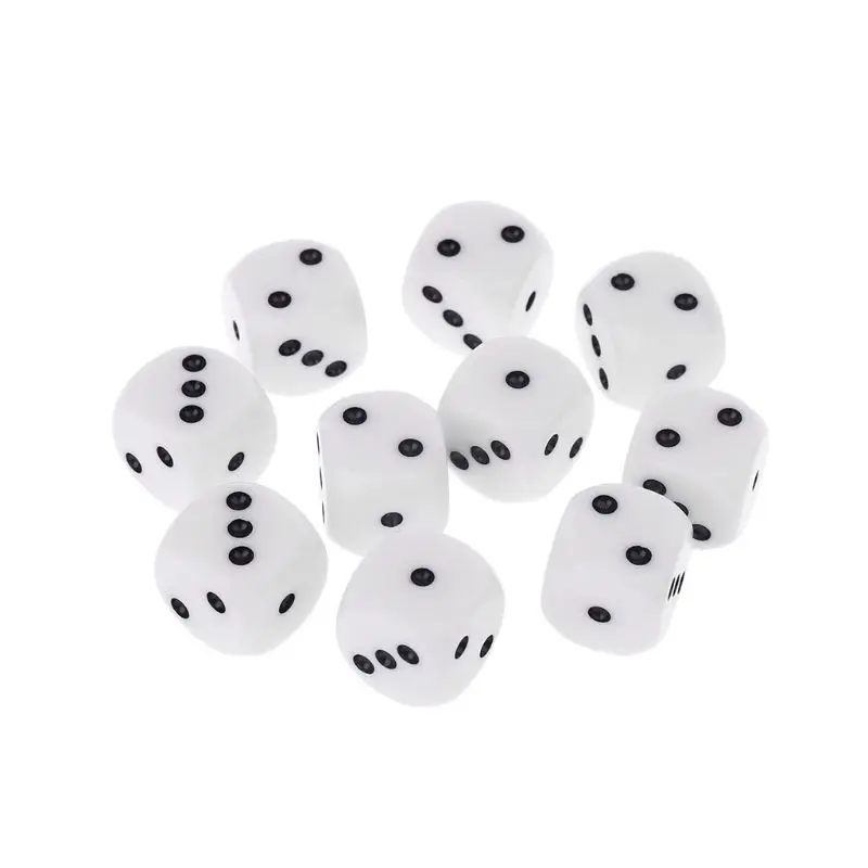 10Pcs 16mm D3 Six Sided Dices Beads For Dungeons & Dragon D&D RPG Poly Desktop f