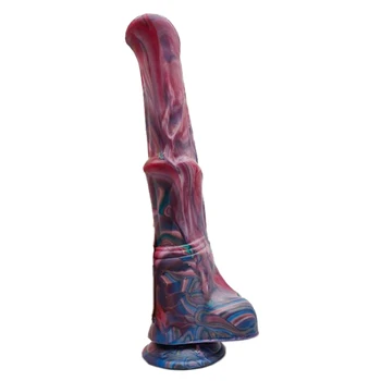 FAAK Colorful Horse Dildo With Suction Limited Edition Diy Random Color Silicone Sex Toys For Women Only 1pcs For Each Color 6