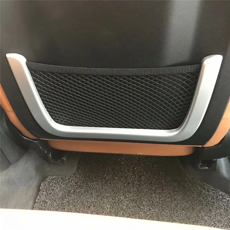 

WELKINRY car auto cover For BMW X3 G01 2018 ABS chrome front head row car seat back container storage string bag tuck net trim