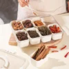 4Grid /8 Grid Snack Box Container, Portable Travel Charcuterie Board with Lid, Refrigerator Food Storage Box, Snack Organizer 2