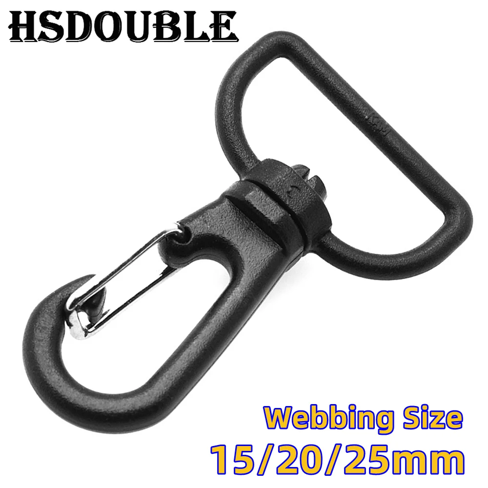 

100 Pcs/Pack Plastic Black Rotating Swivel Snap Hook Buckle For Weave Paracord Lanyard Backpack Webbing Carabiner