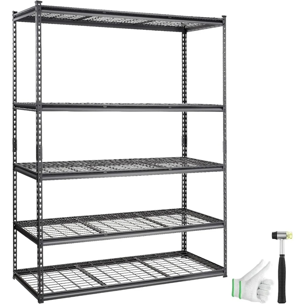 

Storage rack, 5-layer adjustable, capacity of 2000 pounds, metal sorting rack, used for kitchen utensils