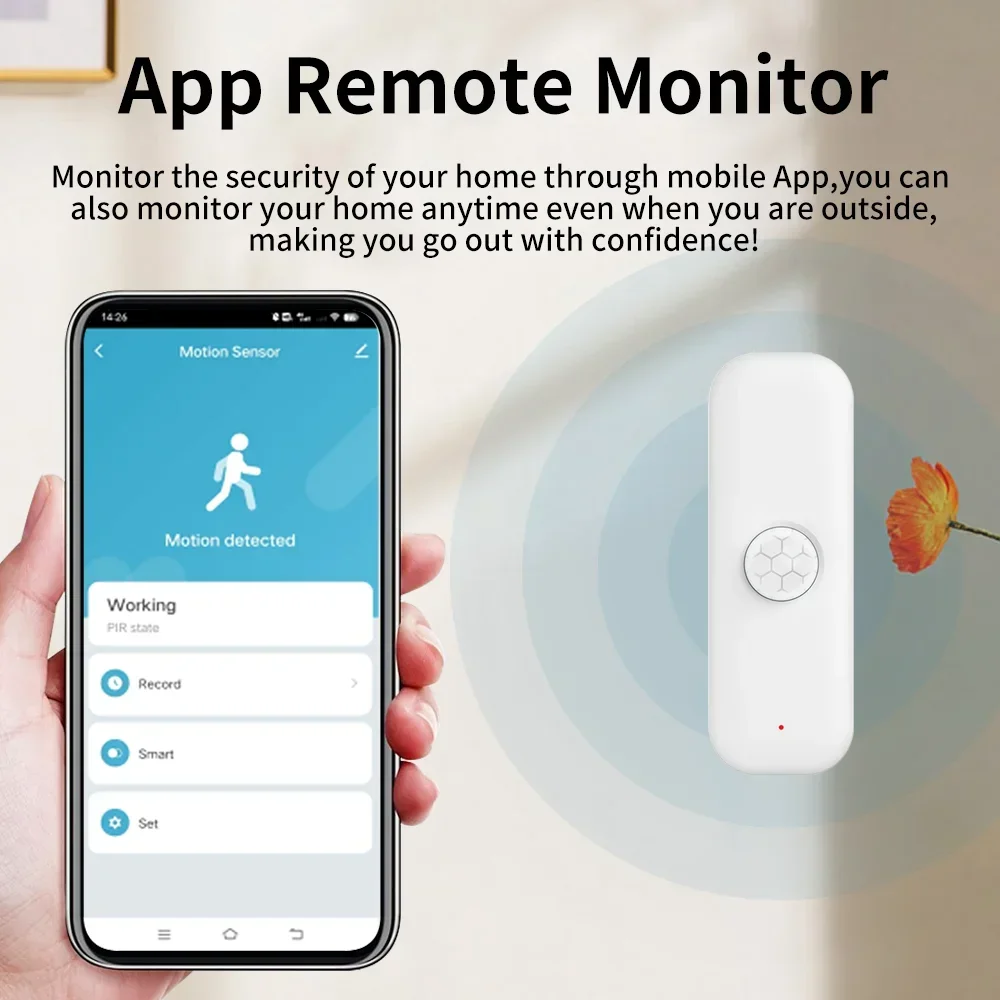 Tuya WiFI Motion Sensor PIR Smart Human Body Home Burglar Sensor APP Remote Control Smart Life Home Work Alexa pir motion sensor,motion sensor,motion sensor switch,infrared detector sensor