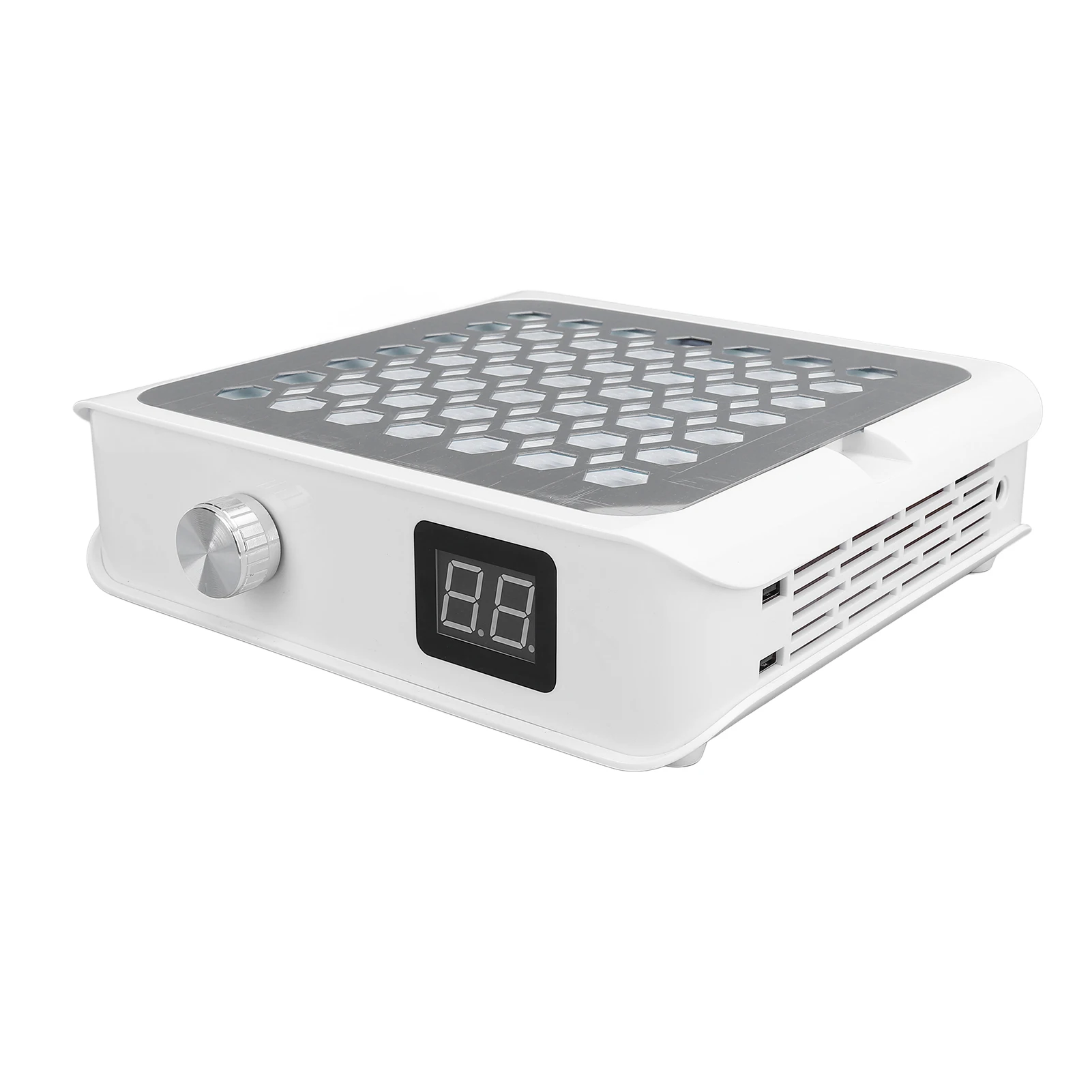 60W Nail Vacuum Dust Collector White Strong Suction Quiet Nail Fan Dust Collector Fine Mesh Filter Powerful for Nail Polishing 5