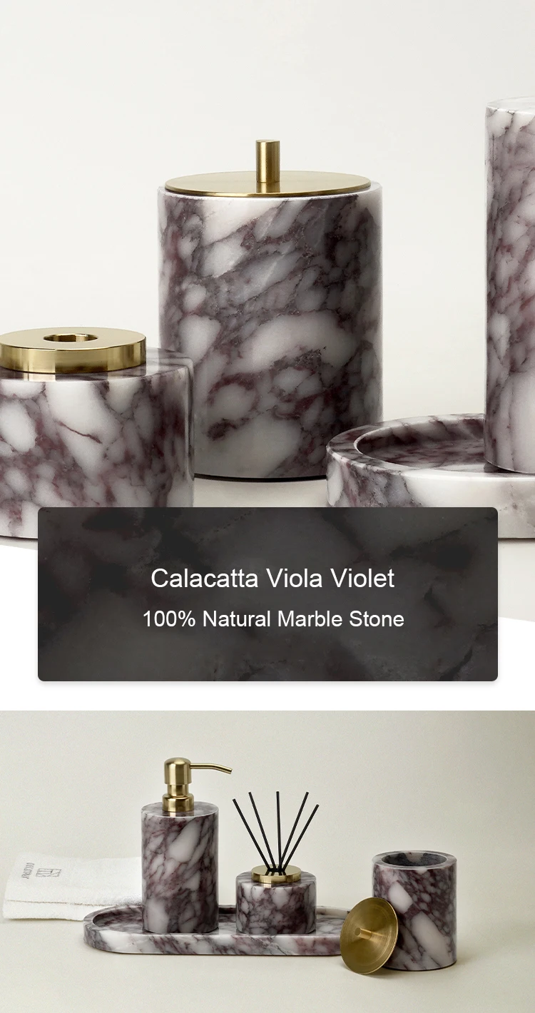 Calacatta Viola Violet Marble Bathroom Set Image 3