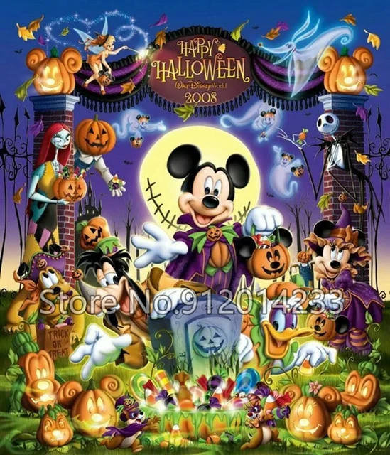 Mosaico De Filmes De Fantasia De Halloween Com Palete De Desenho