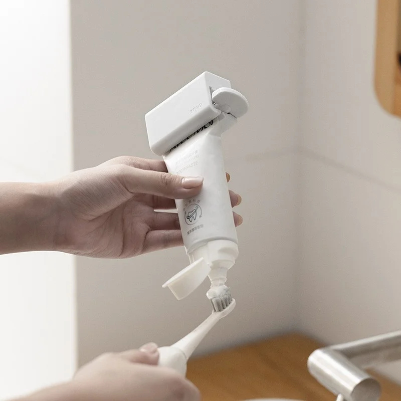 Tooth Brush Holder Bathroom Accessories Wall Toothpaste Squeezer Lazy Squeeze Toothpaste Clip Bathroom Rack