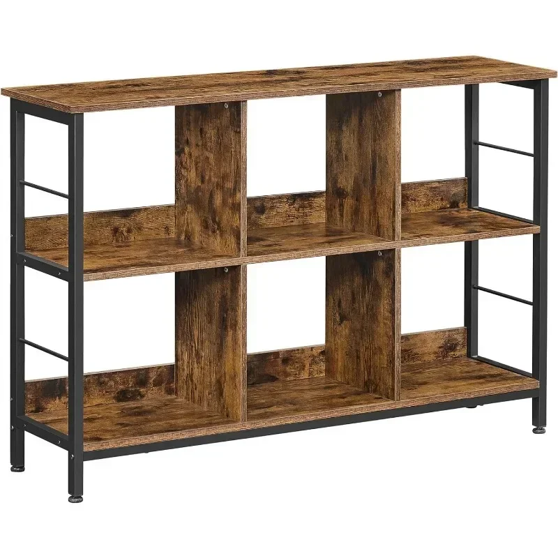 Bookshelf Cube Shelf Console Table TV Stand with 6 Storage Cubes for Office Living Room Bedroom1