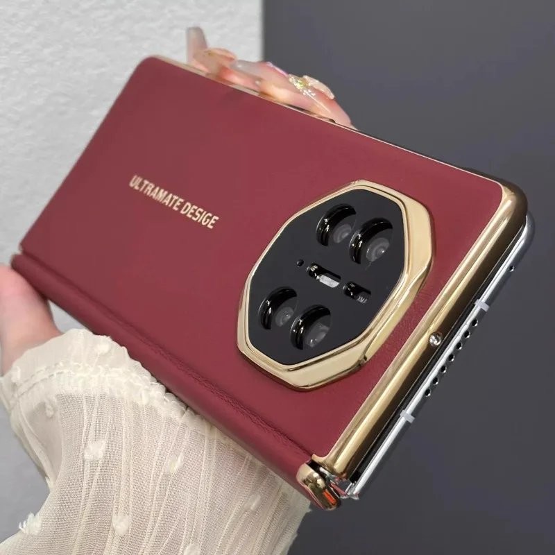 Luxury Leather Shockproof Bumper Case - Folding Business Design