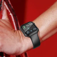Boîtier PC + verre trempé pour Apple Watch série 9 8 7 6 5 4 3, housse de protection d'écran pour iWatch 40mm 44 41 45 38 42mm 4