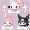Sanrio Anime Hello Kitty My Melody Cinnamoroll Pompompurin Kuromi Friends Building Blocks Bricks Girl Children Kid Toy Gift Set 1