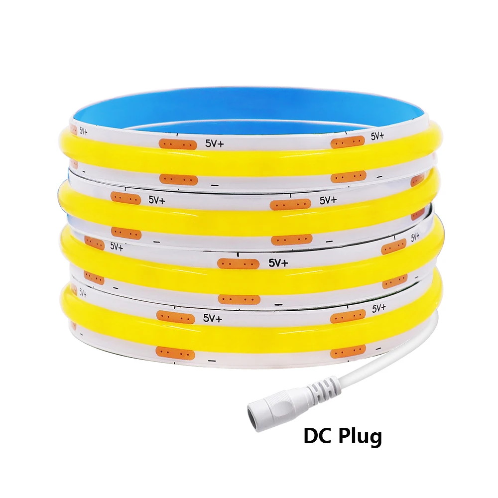 ตัวเลือกสินค้า ไฟ LED COB ยืดหยุ่น USB 320 หลอด สีสดใส 3 ปุ่มปรับแสง