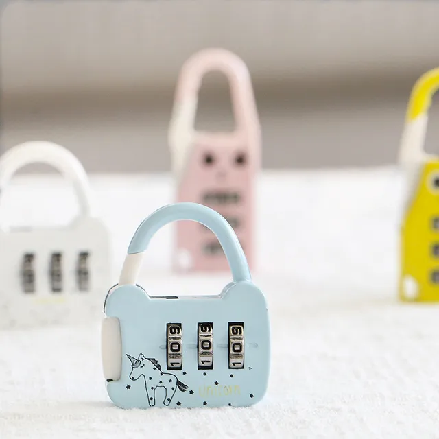 Children's Password Lock Security 3 Number Digit Password Random Combination Luggage Lock Gym Wardrobe Drawer Lock Lock 3