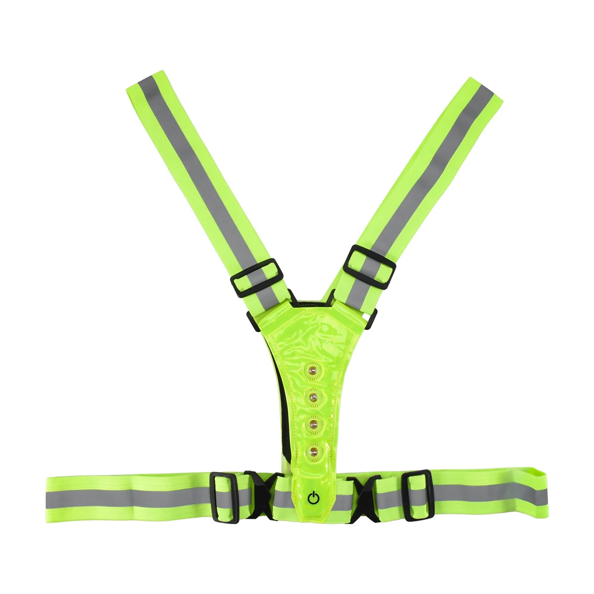 

Reflective Vest,Adjustable,High Visibility Vest,Safety Vest with 8 LED Lamps, High Visibility for Jogging Running Green