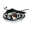 New 19 Days Old Xian He tian Jian Yi Cosplay Figures Black Leather Bracelets Glass Dome Multilayer Braided Bangles Jewelry Gifts 2