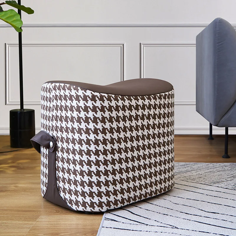 

Saddle Stool Internet Celebrity Shoes Sofa Pier Living Room Foot Bench Handle Shoe Changing Stool Leather Home Cloakroom