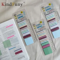 KindFuny 480 Sheets Transparent Waterproof Sticky Note Memo Pads Notepads for School Stationery Office Supplies 1