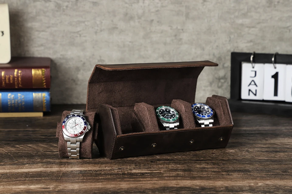 Travel Watch Organizer | Luxury 8-Slot PU Leather Watch Box Organizer – Soft Velvet Int... - SKU LWO16528 - UGI Packaging