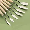 7pcs/Set Oil Painting Scraper Palette Knife Watercolors Fine Acrylic Gouache Paint Spatula Pick Color Mixing Tools Art Supplies 4