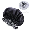 2022 New Muslim Women Night Sleep Cap Satin Elastic Bonnet Hat For Hair Care Head Cover Adjust  Loss 1