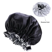 2022 New Muslim Women Night Sleep Cap Satin Elastic Bonnet Hat For Hair Care Head Cover Adjust  Loss 1