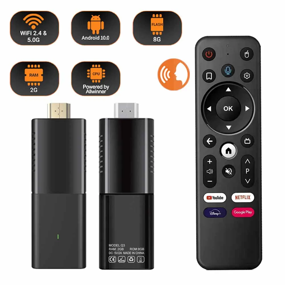 Quad-Core-4K-Mini-TV-Stick-Android-10-0-2GB-8GB-Firestick-5G-WIFI-BT ...
