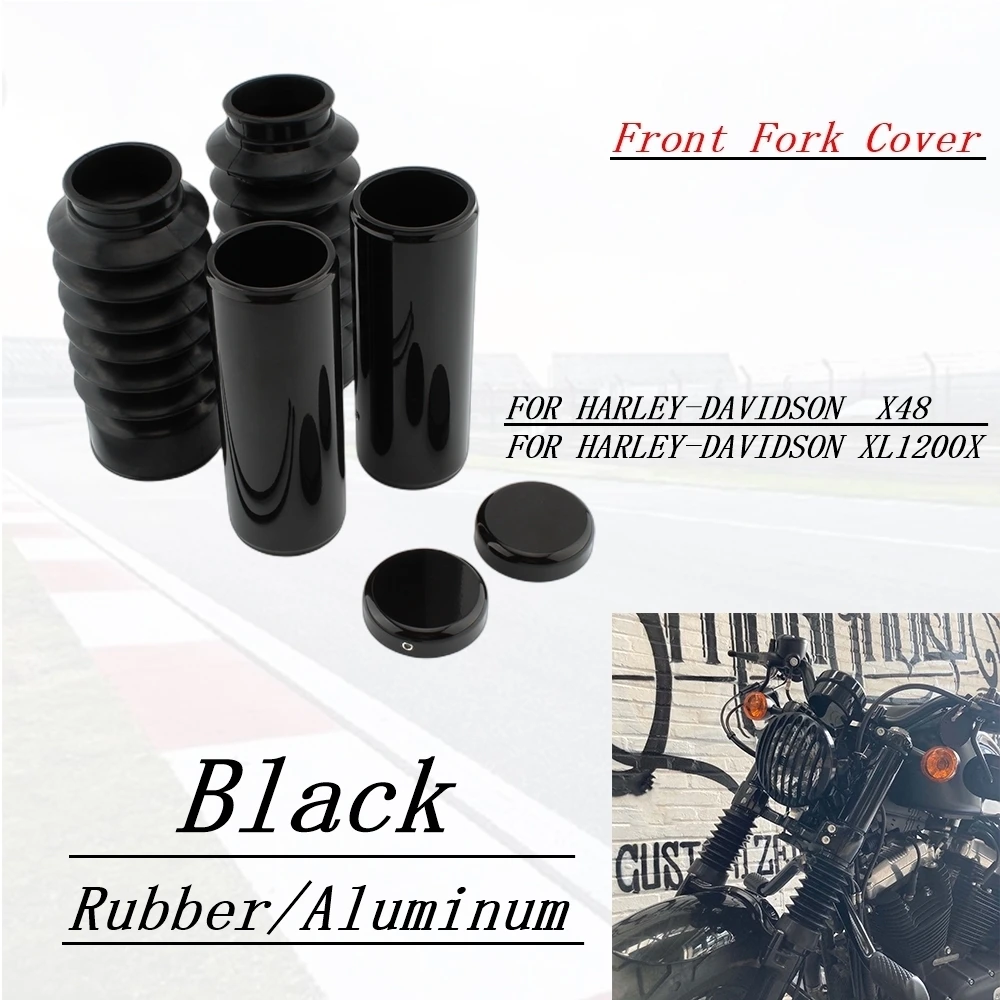 Per Harley-Davidson X48 X 48 Forcella Anteriore Ghette Protector Cover Moto Boot Shock Parapolvere Forty-Eight (Xl1200X) 16-22