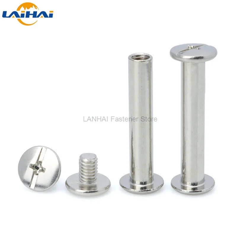 

5/10X M5x6-60mm 304 Stainless Steel Leather Bag Belt Photo Scrapbook Album Book Post Binding Screw Chicago Screw Nail Rivet Bolt