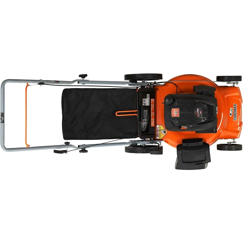 21 in. 170cc 3-in-1 Gas Walk Behind Push Lawn Mower High Rear Wheels Gas Lawn Mower