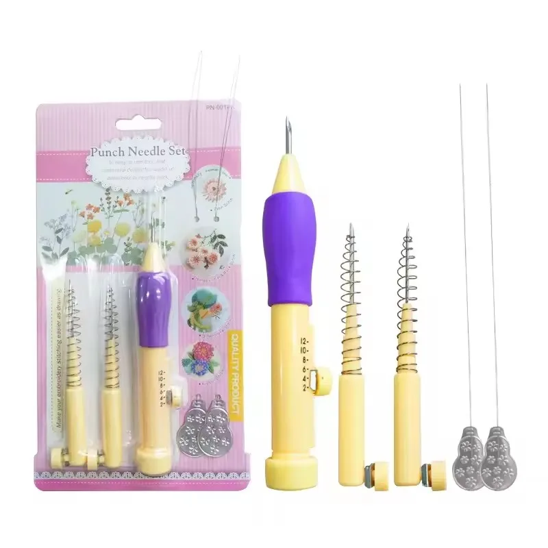 DIY Embroidery Punch Needle Kit Magic Needle Pen Weaving Knitting Sewing Tool Set for Stitching And Crafting - 2