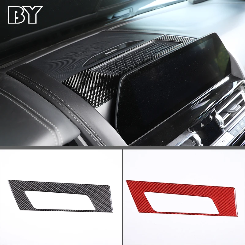 

Soft Carbon Fiber Dashboard Speaker Frame Cover Sticker Trim For BMW 8 Series G14 G15 G16 2019-2022 Car Accessories