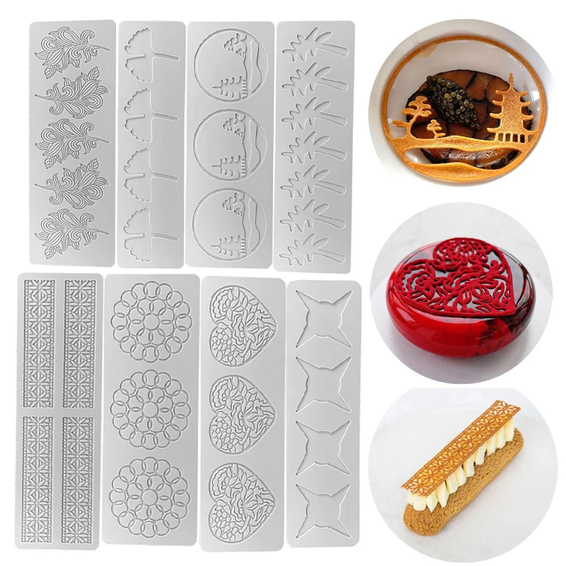 Chinoiserie Pavilion Swan Flower Leaf Lace Silicone Mold DIY Sugar Pad Thin Chocolate C... - SKU FLSM2153 - UGI Packaging