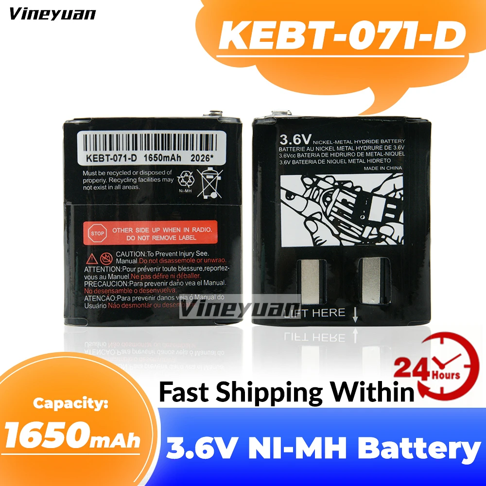 Ni-mh Bateria para Motorola Kebt071a Kebt-071-b Kebt-071-c Kebt-071-d Hkn4002 Rádio Bateria Recarregável 1650mah 3.6v Pcs - Image 3
