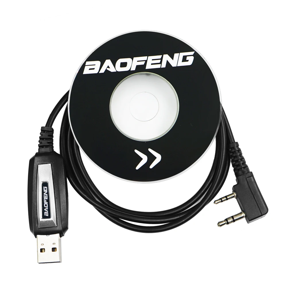 Baofeng USB Programming Cable With Driver CD For UV-5RE UV-5R Pofung UV 5R uv5r 888S UV-82 UV-10R Two Way Radio Walkie Talkie a set 6 in 1 6in1 usb program programming cable for baofeng uv5r uv 5r 888s retevis rt5r h777 kenwood dual radio walkie talkie