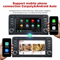 Linux 7 Inch Wireless CarPlay For Apple Android Auto Car Radio For Audi A3 8P S3 2003 2004-2012 GPS Stereo Multimedia RDS BT 3