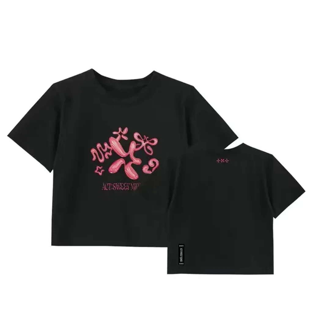 

kpop TXT2024 ACT SWEET MIRAGE Concert T-Shirt Top Cotton Loose Bat Sleeved Hip Hop Wrap Top Harajuku Casual Summer Tee Cloth