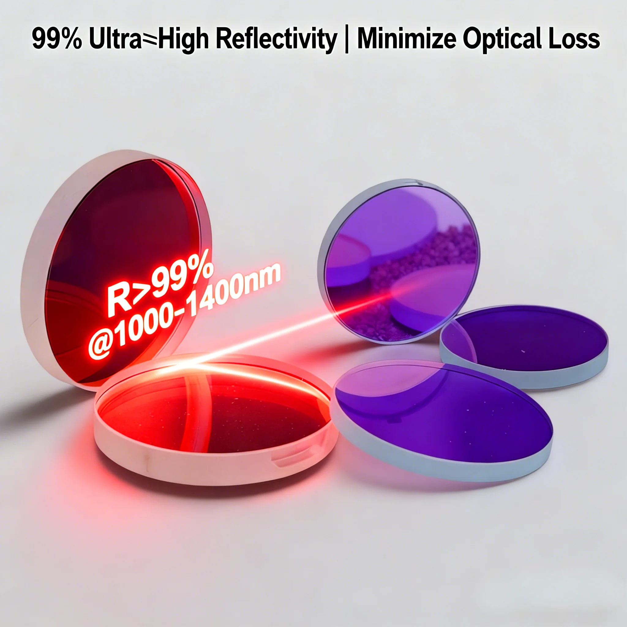 PhotonEdge 1000-1400nm IR 유전체 미러 25.4mm |   R 99% @0-3..