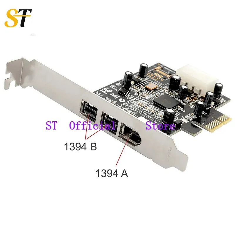 CSSY-PEX30016 3포트 IEEE 1394 파이어와이어 1394B & 1394A PCIe 1.1 X1 카드 TI XIO2213B 칩셋은 레거시 드라이버 필요
