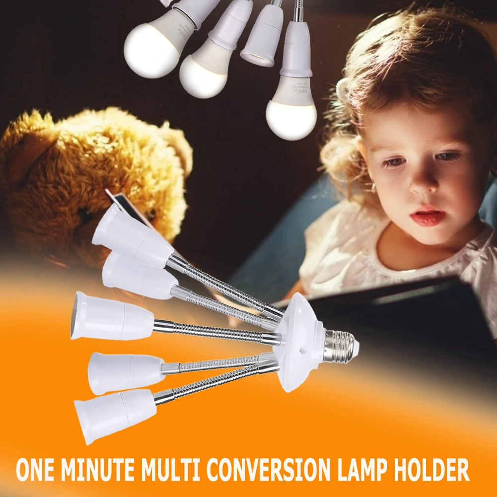 Description Picture 5 of itemHousehold White E27 Lamp Bases Rotary Durable LED Light Bulbs Socket Holder Adapter Converter Adjustable Easy To Use