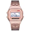 Luxury Top Band Watch For Women F91-W Square LED Electronic Alarm Clock Luminous Calendar Stainless Steel Digital Watches Clock 2